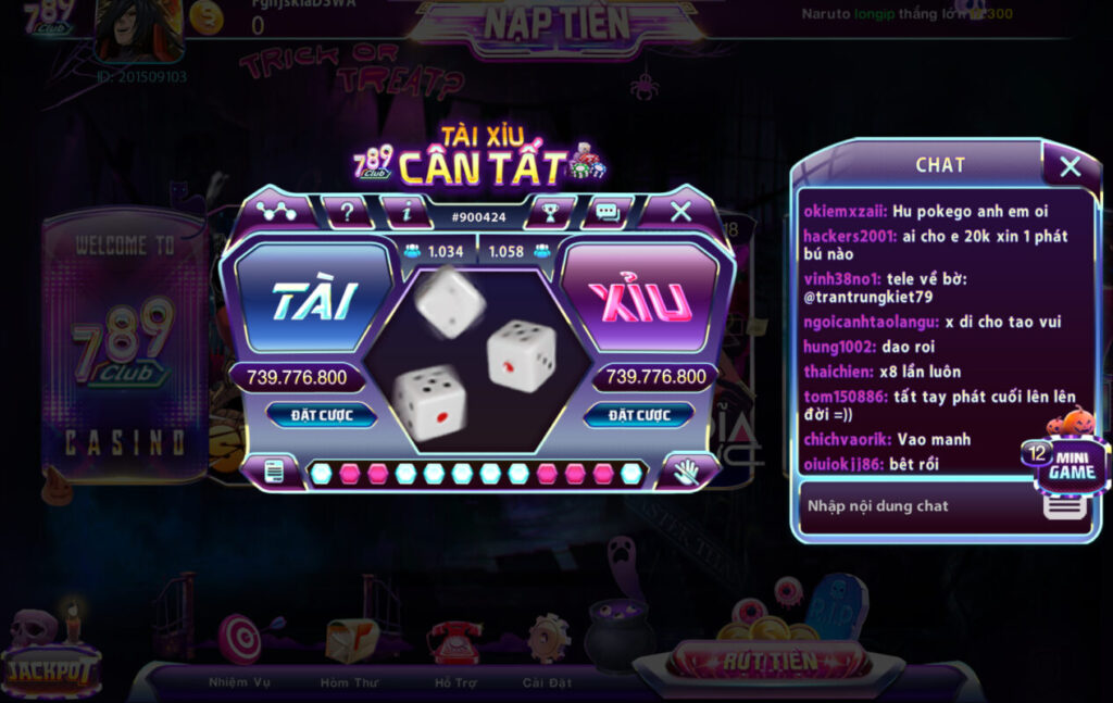 Tận hưởng game Tài Xỉu đình đám khi tham gia link tai 789club